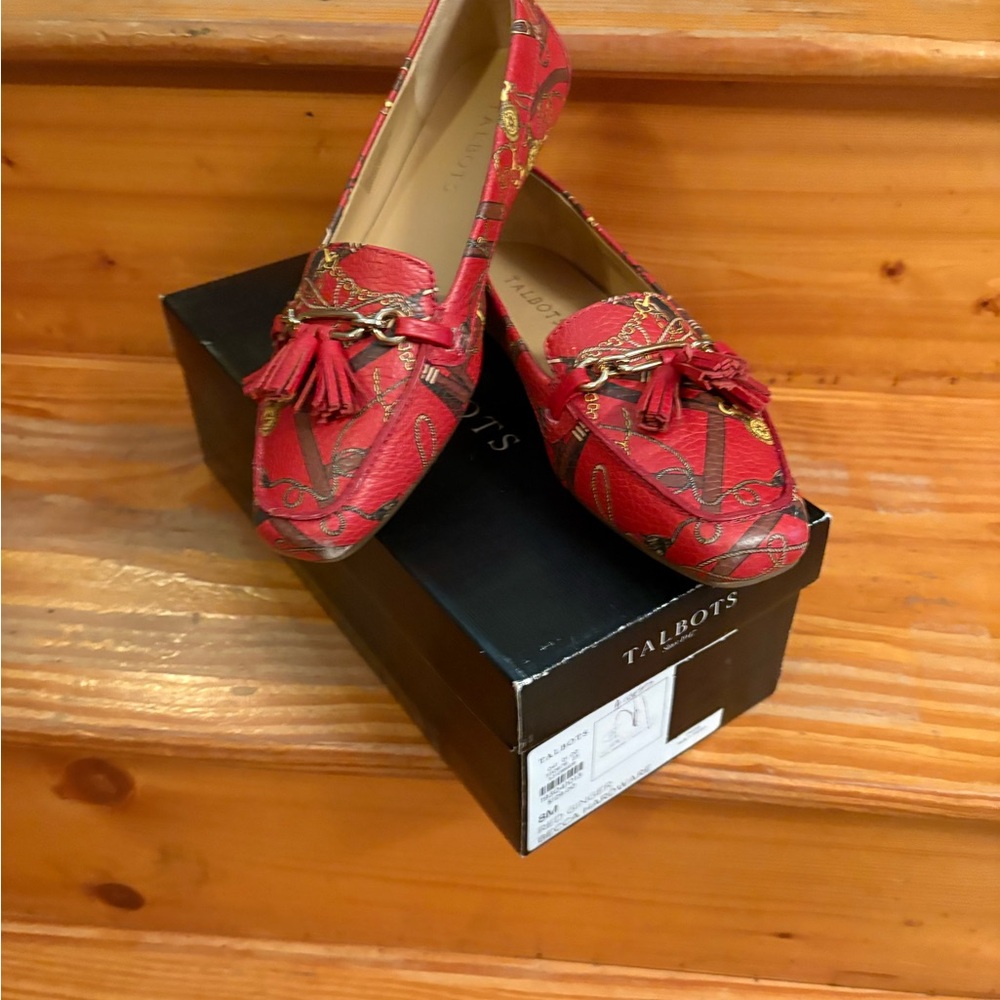 Talbots Red Patterned Women's Loafers